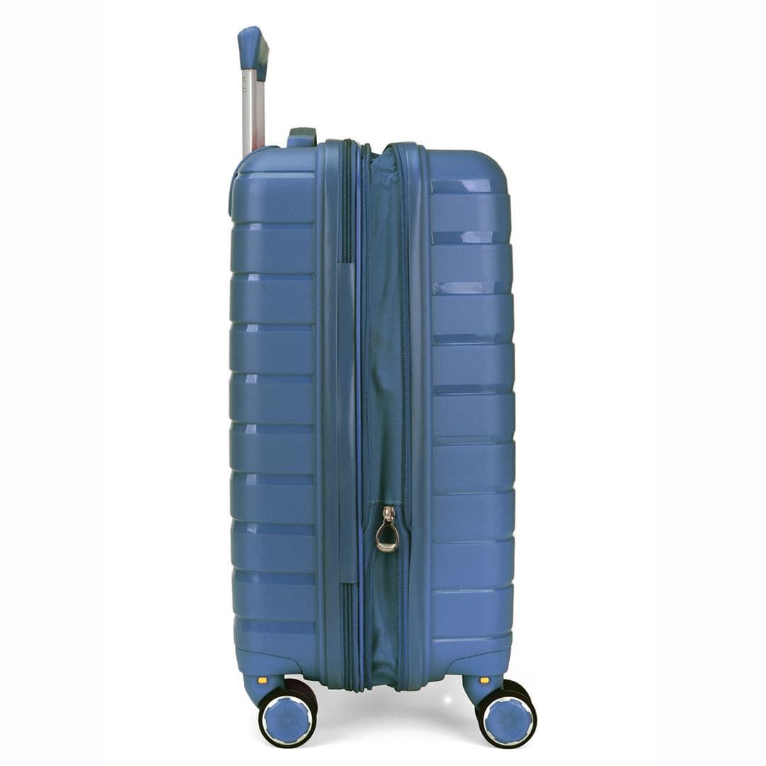 Mala de Viagem Grande 26 Chamonix Azul em polipropileno e com expansor Mala de Viagem Grande 26 Chamonix Azul em polipropileno e com expansor