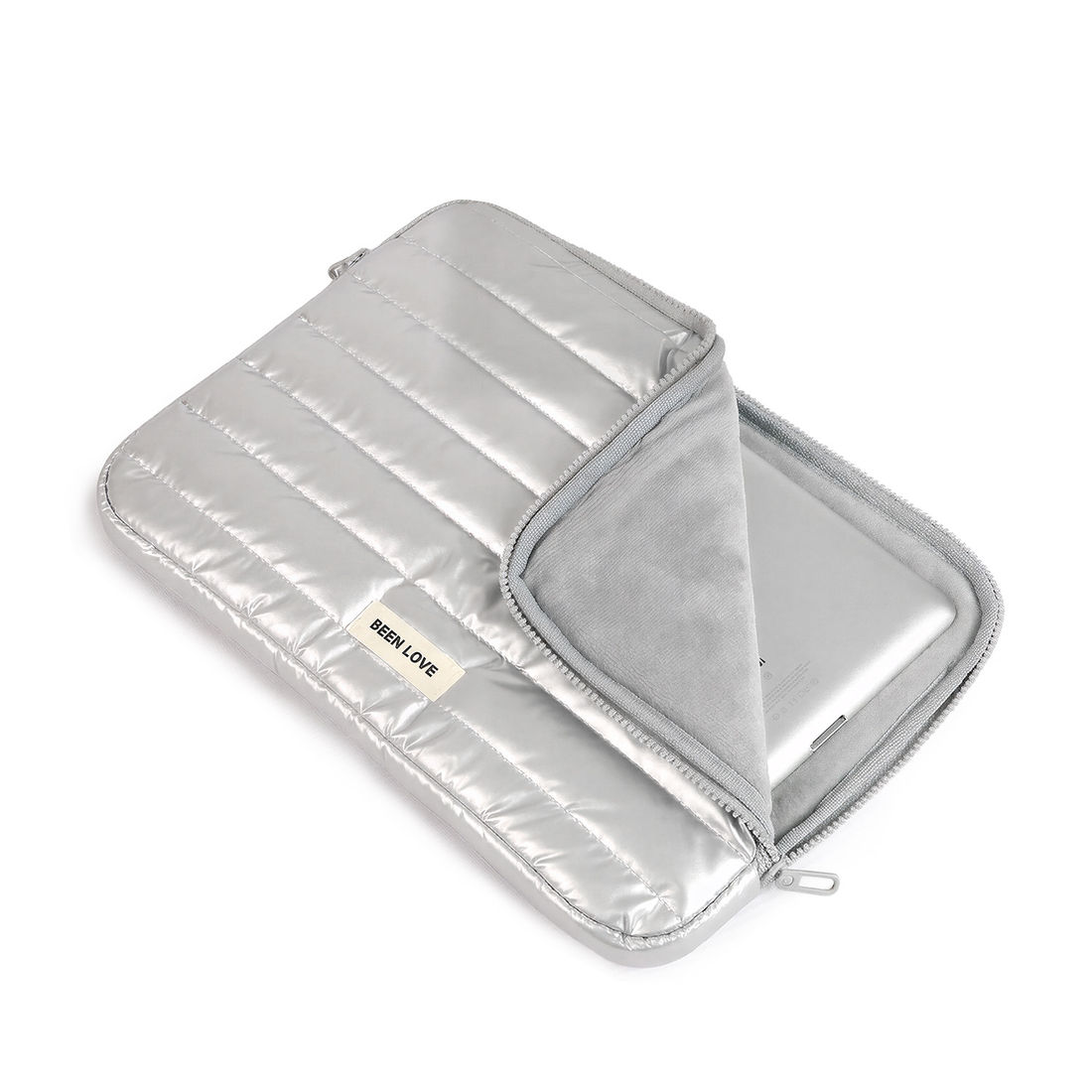 Porta Notebook 14 Polegadas Multifuncional Puffer Maloa Prata