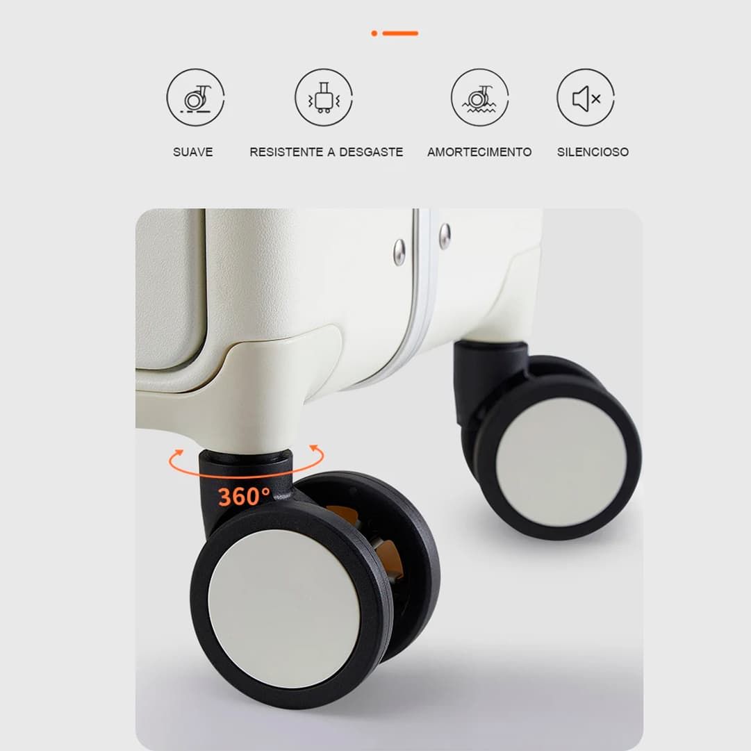 Mala de Viagem Pequena de Bordo 10 kg em Policarbonato Dinamarca Maloa Branco Mala de Viagem Pequena de Bordo 10 kg em Policarbonato Dinamarca Maloa Branco