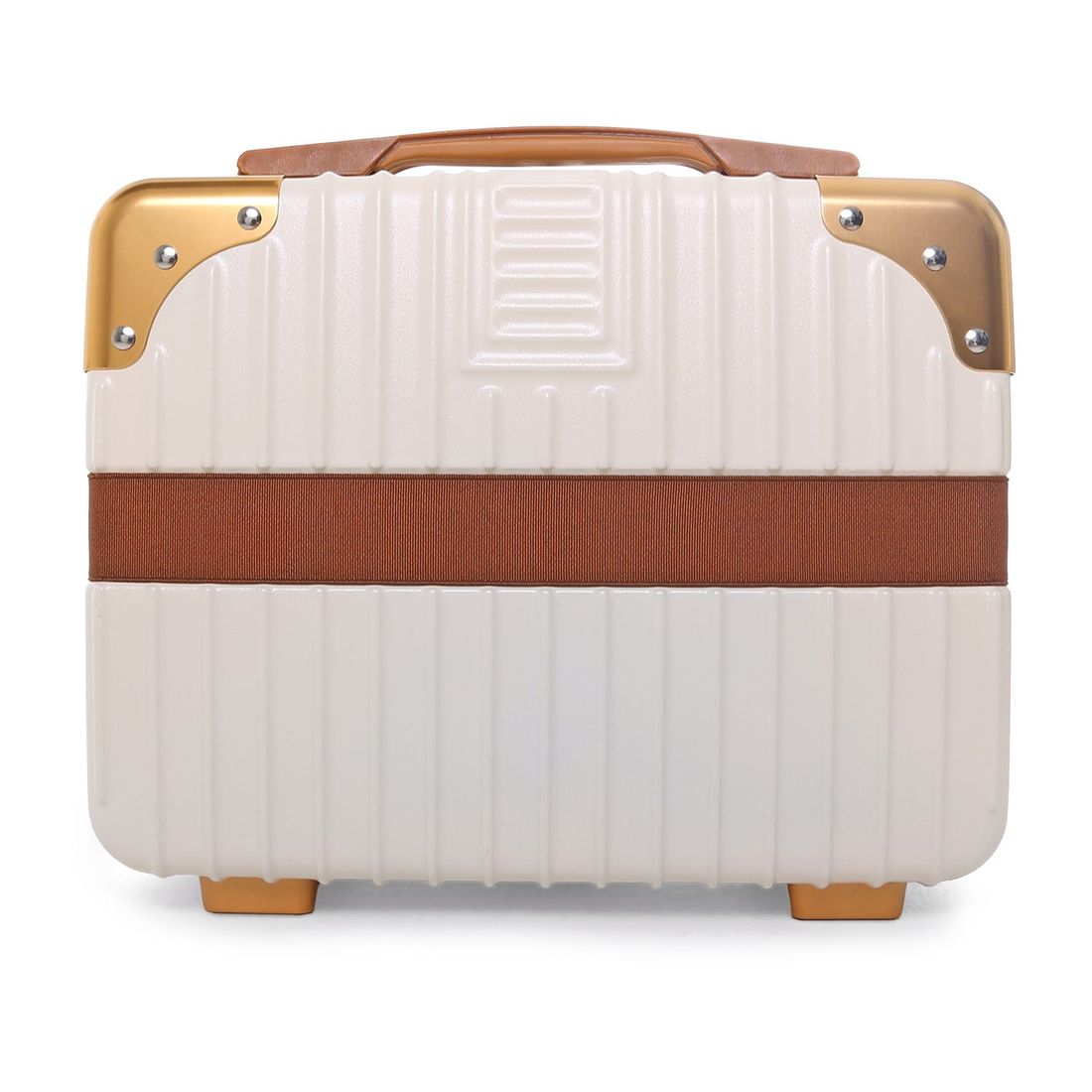 Compre Mala de Viagem Toronto Bege Grande 32kg em ABS Policarbonato e Ganhe Frasqueira