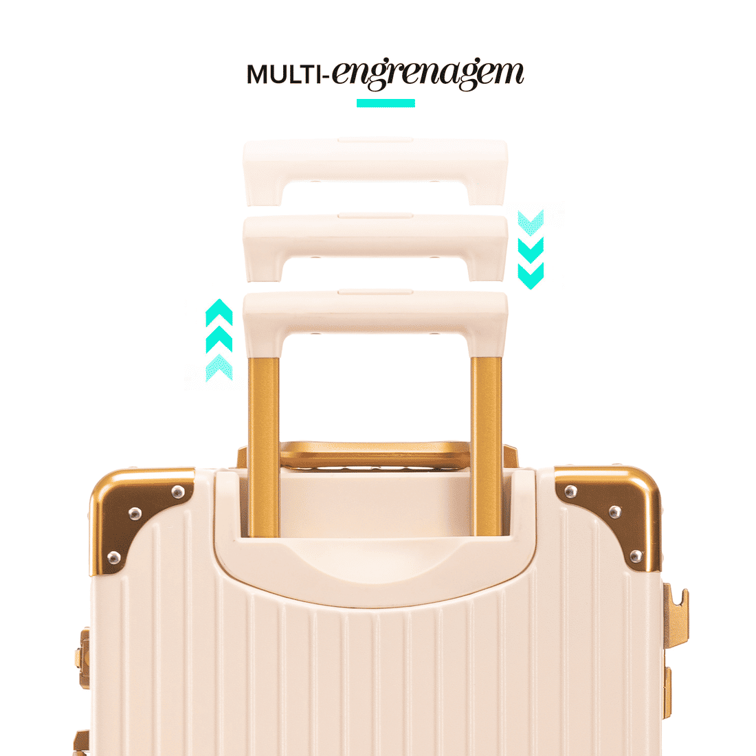 Mala de Viagem Grande 32 kg ABS Policarbonato Toronto Maloa Bege Mala de Viagem Grande 32 kg ABS Policarbonato Toronto Maloa Bege