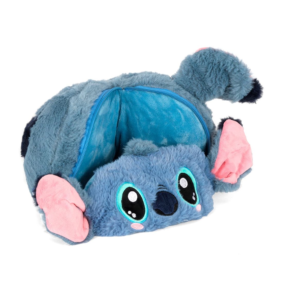 Almofada de Pescoço com Mascara de Dormir em Pelúcia Stitch Azul Almofada de Pescoço com Mascara de Dormir em Pelúcia Stitch Azul