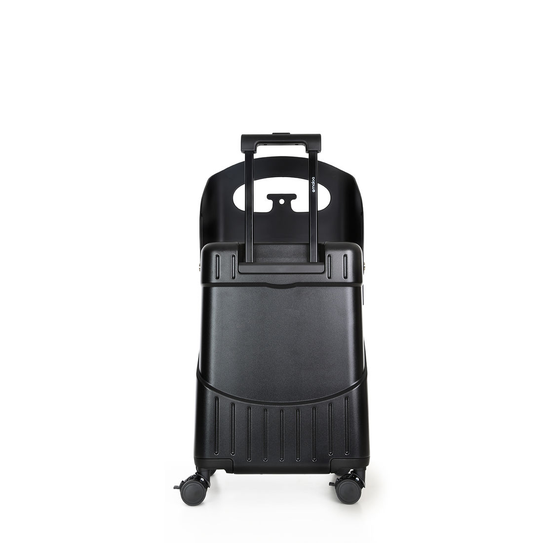 Mala de Viagem Pequena de Bordo 10 kg com Assento Infantil Policarbonato Grécia Maloa Preto Mala de Viagem Pequena de Bordo 10 kg com Assento Infantil Policarbonato Grécia Maloa Preto