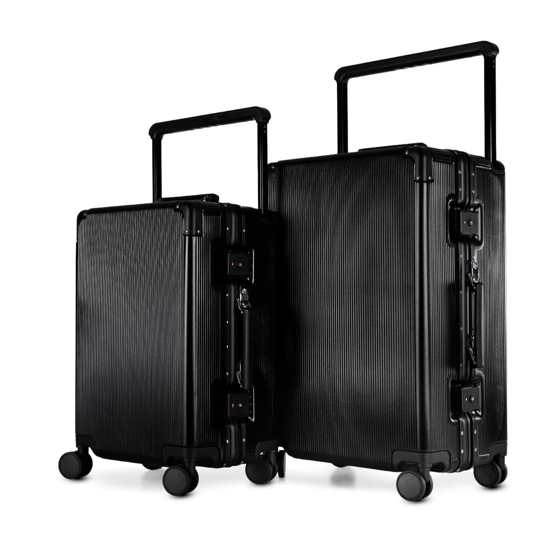 Kit de Malas de Viagem 10kg e Media 23kg em Policarbonato Tóquio Maloa Preto Kit de Malas de Viagem 10kg e Media 23kg em Policarbonato Tóquio Maloa Preto