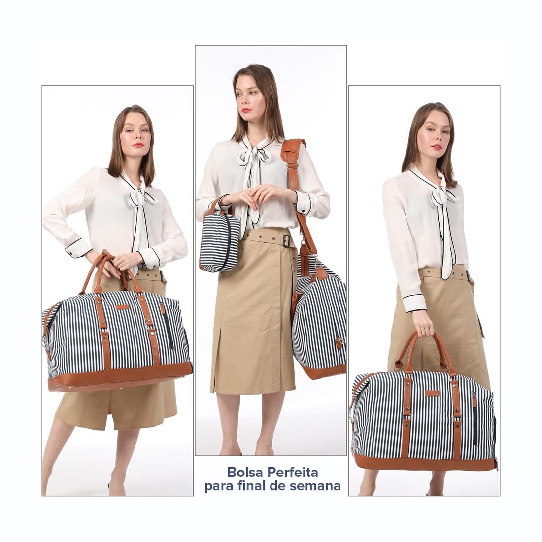 Bolsa de Viagem em Poliéster Horizon Listas