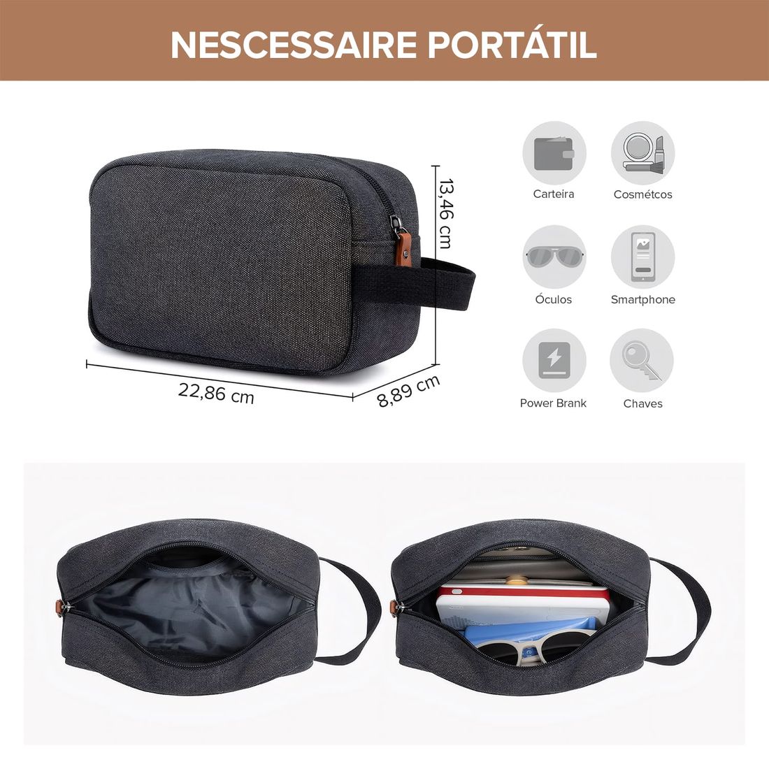 Bolsa de Viagem com Expansor Canvas Duffel Bags Chumbo Bolsa de Viagem com Expansor Canvas Duffel Bags Chumbo