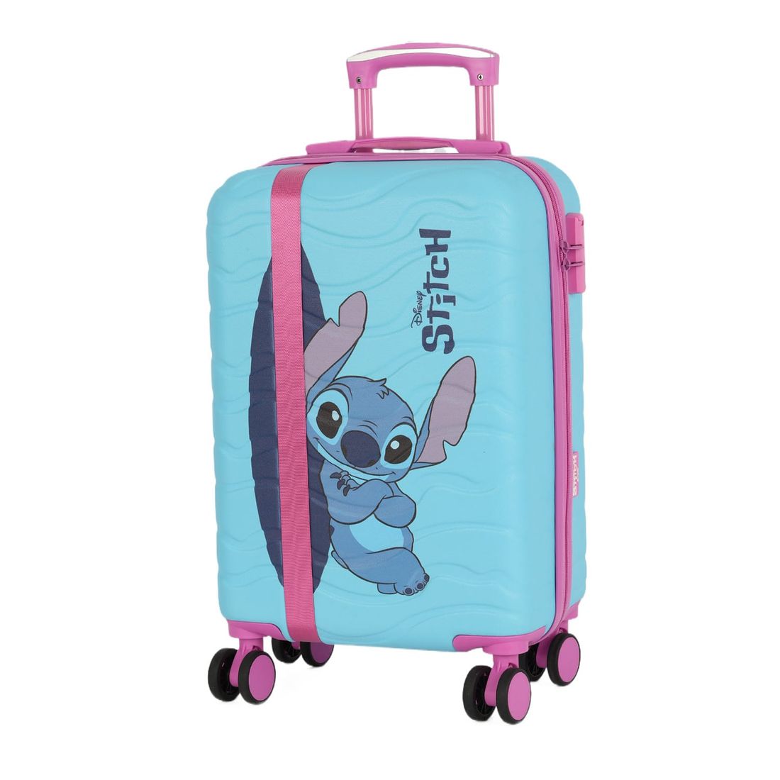 Mala de Viagem Pequena de Bordo em ABS Stitch Cinta Mala de Viagem Pequena de Bordo em ABS Stitch Cinta