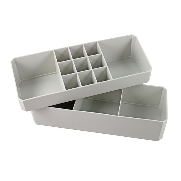 Organizador Multiuso Loft de 2 Peças Cinza Organizador Multiuso Loft de 2 Peças Cinza