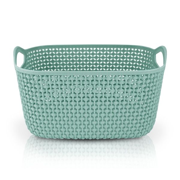 Cesto Organizador Loft Com Alça Pequena Turquesa