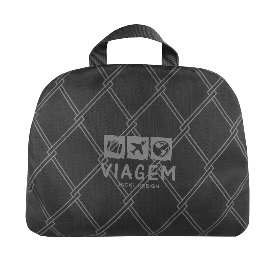 Mochila Dobrável Preto Listras