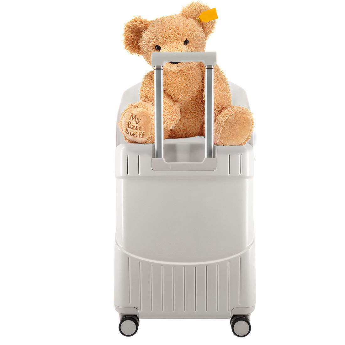 Kit Mala de Assento Grécia Media 23 kg Branca, Bolsa Confort e Tag Good Travel Branca