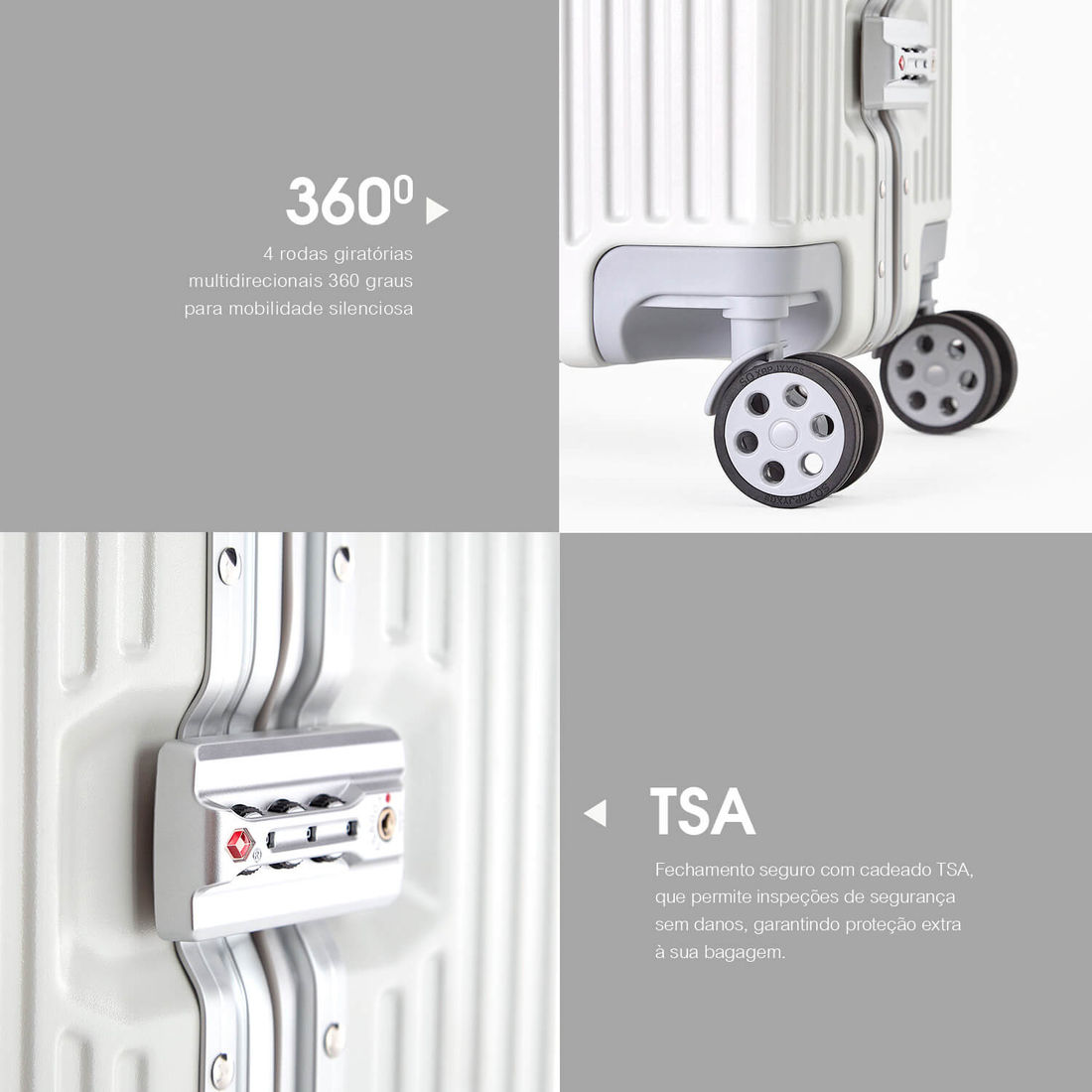 Kit de Mala Pequena de Bordo 10 kg Noruega Branco, Frasqueira Bali e Kit Organizador Colorful Life Acqua Kit de Mala Pequena de Bordo 10 kg Noruega Branco, Frasqueira Bali e Kit Organizador Colorful Life Acqua