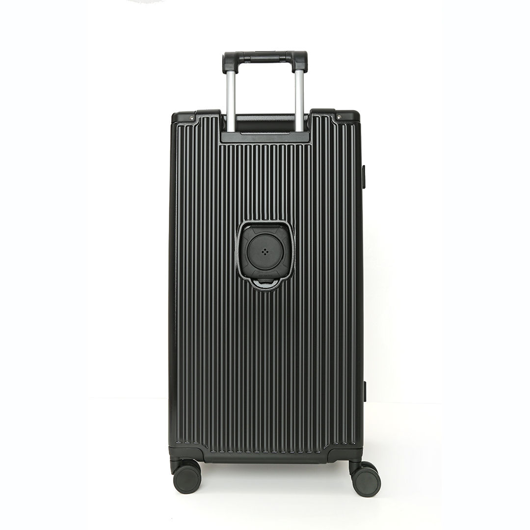 Kit Malas de Viagem 32kg Holanda Bau Maloa Branco e Preto com 2 Kits Organizadores Branco e Preto