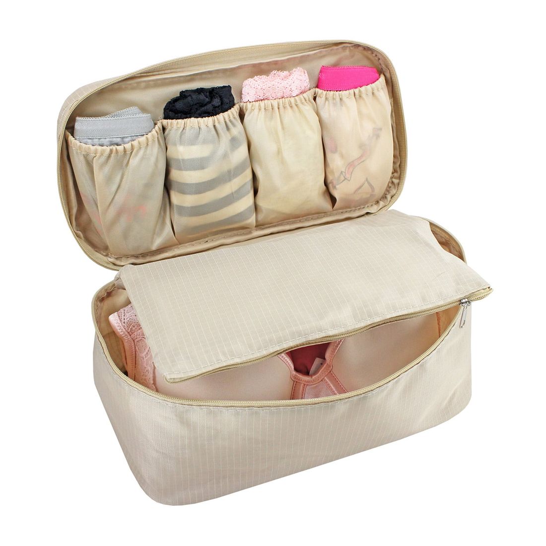 Bolsa Porta Lingerie Bege