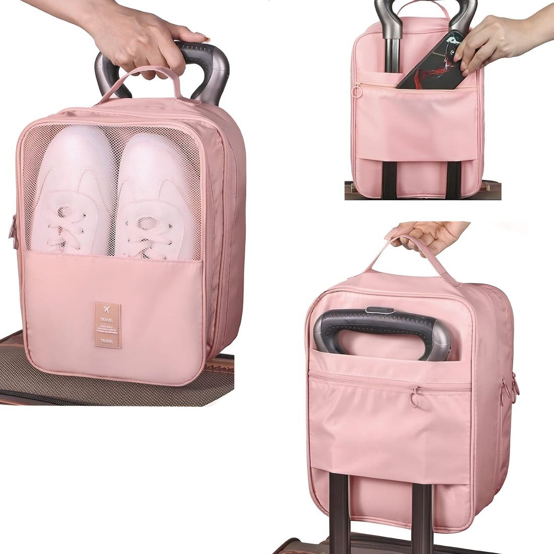 Kit Frasqueira Ibiza Rosa, Kit Frasco 7 Peças e Organizador Porta Sapato Rosa Kit Frasqueira Ibiza Rosa, Kit Frasco 7 Peças e Organizador Porta Sapato Rosa