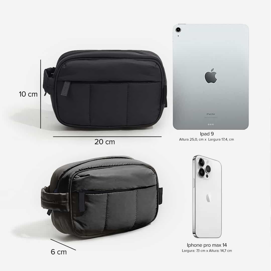 Necessaire Confort Bag Multifuncional Maloa Preto