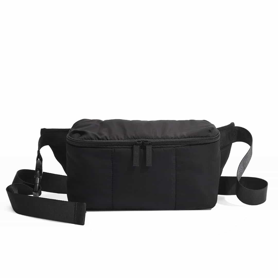 Kit de Mala Media 23 kg e Grande 32 kg Brasil Preto, Mochila e Pochete Confort Preto