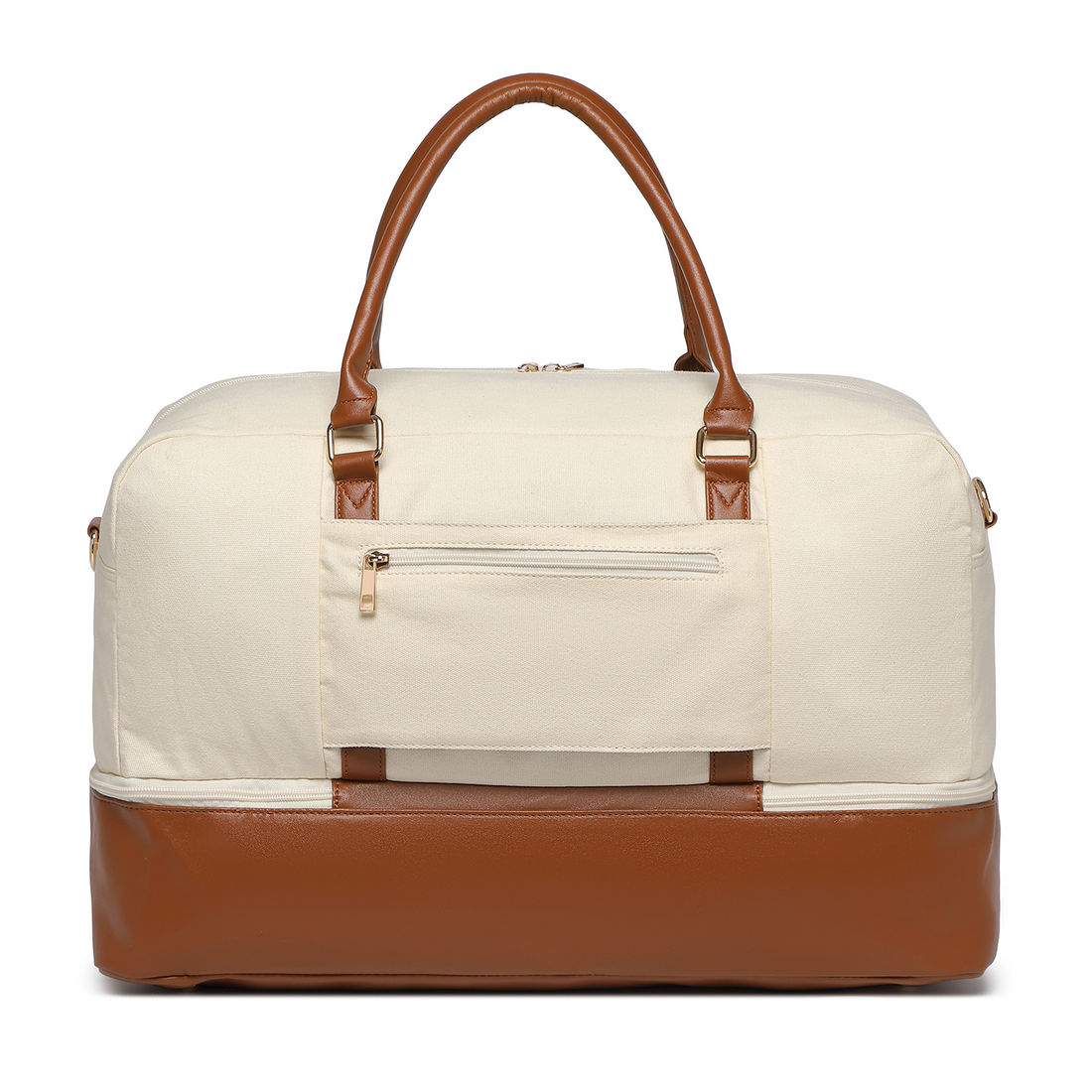 Bolsa de Viagem em Lona com Couro Sintético Urban Maloa Bege Bolsa de Viagem em Lona com Couro Sintético Urban Maloa Bege