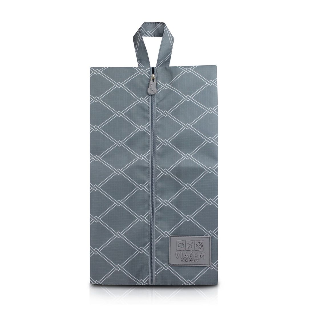 Bolsa Porta Sapato Listras Cinza Bolsa Porta Sapato Listras Cinza