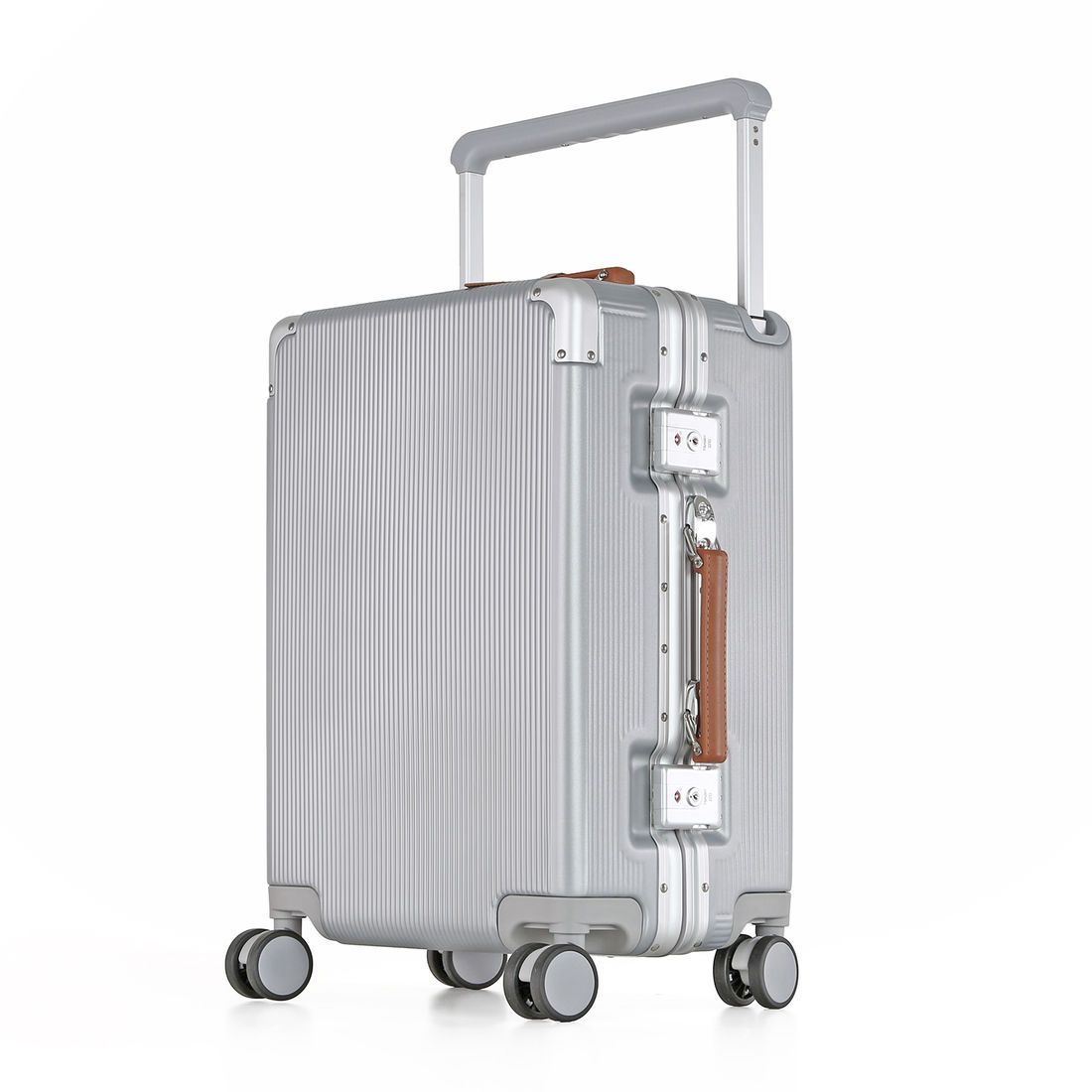 Mala de Viagem Pequena de Bordo 10 kg em Policarbonato Tóquio Maloa Prata