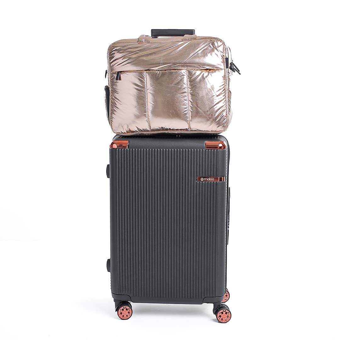 Kit de Mala de Viagem Grande 32kg Croácia Preto e Bolsa Confort Bag Kit de Mala de Viagem Grande 32kg Croácia Preto e Bolsa Confort Bag