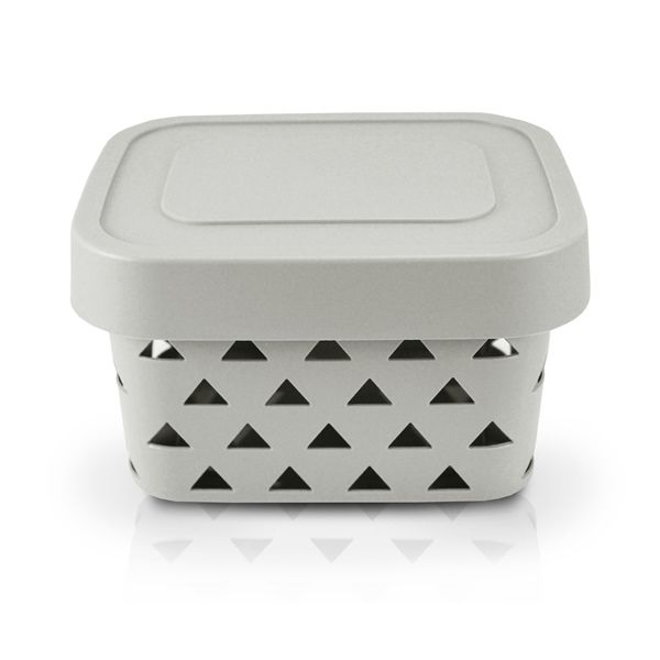 Cesto Organizador Loft Com Tampa Pequena Cinza