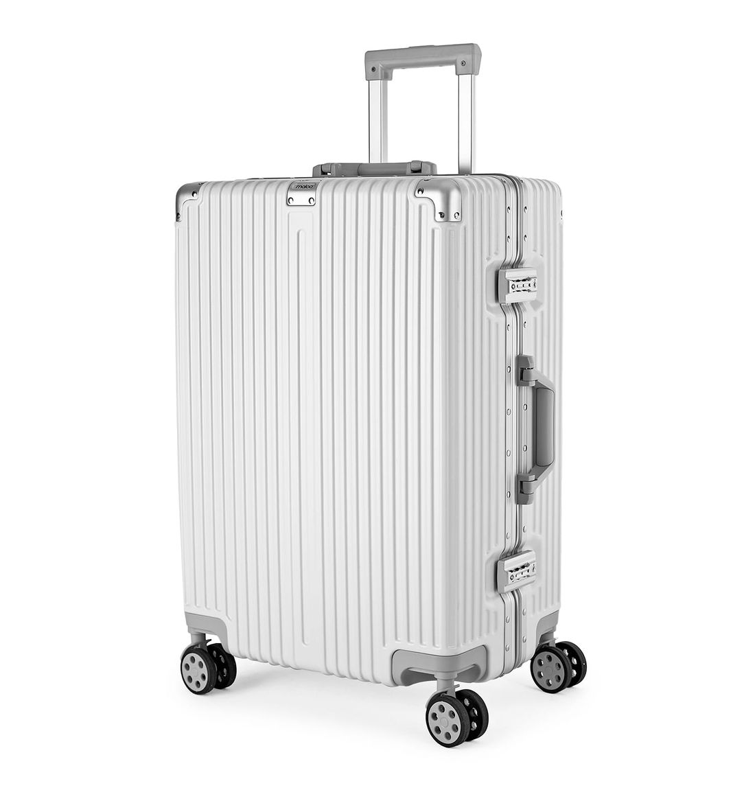 Mala de Viagem Média 23kg Policarbonato ABS Noruega Maloa Branco