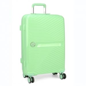 Mala De Viagem Media 23kg em Polipropeleno Granada verde com Expansor