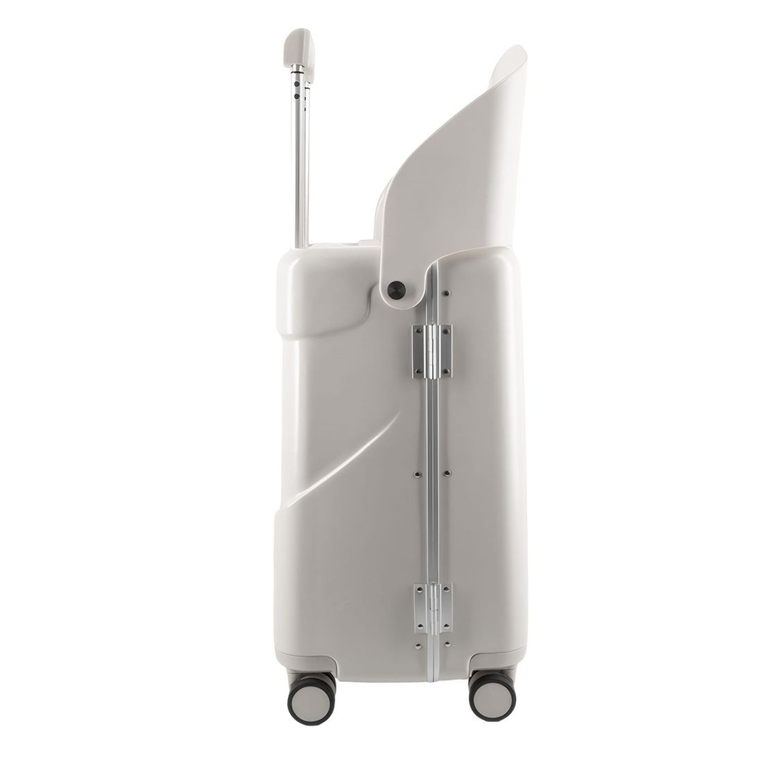 Mala de Viagem Pequena de Bordo 10 kg com Assento Infantil Policarbonato Grécia Maloa Branco Mala de Viagem Pequena de Bordo 10 kg com Assento Infantil Policarbonato Grécia Maloa Branco