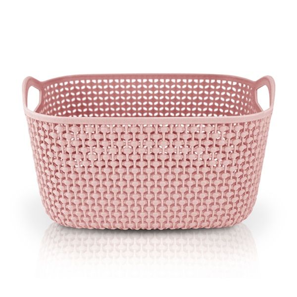 Cesto Organizador Loft Com Alça Pequena Rosa