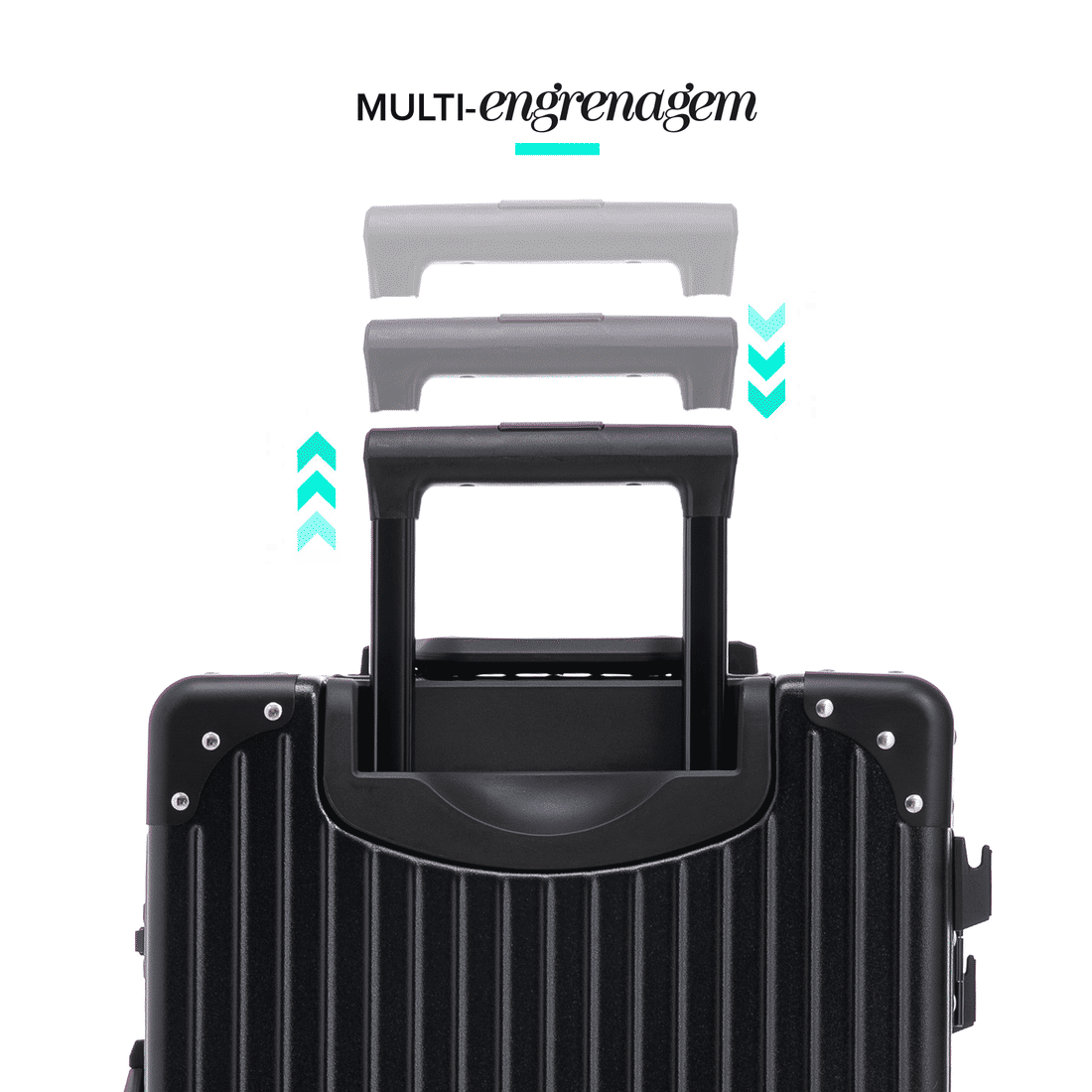 Mala de Viagem Media 23 kg ABS Policarbonato Toronto Maloa Preto