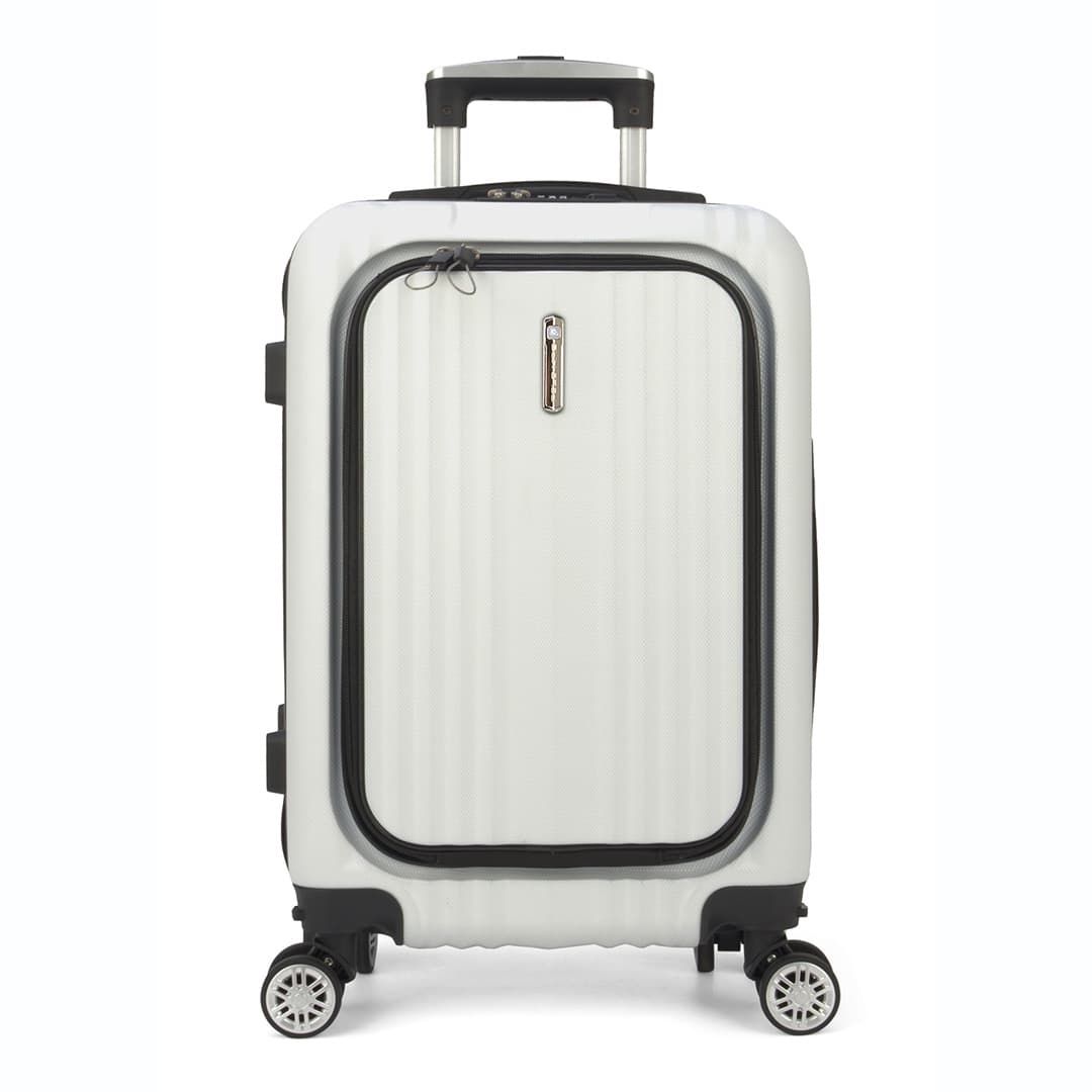 Mala de Viagem Pequena de Bordo 10kg Porta Notbook Argos Branco
