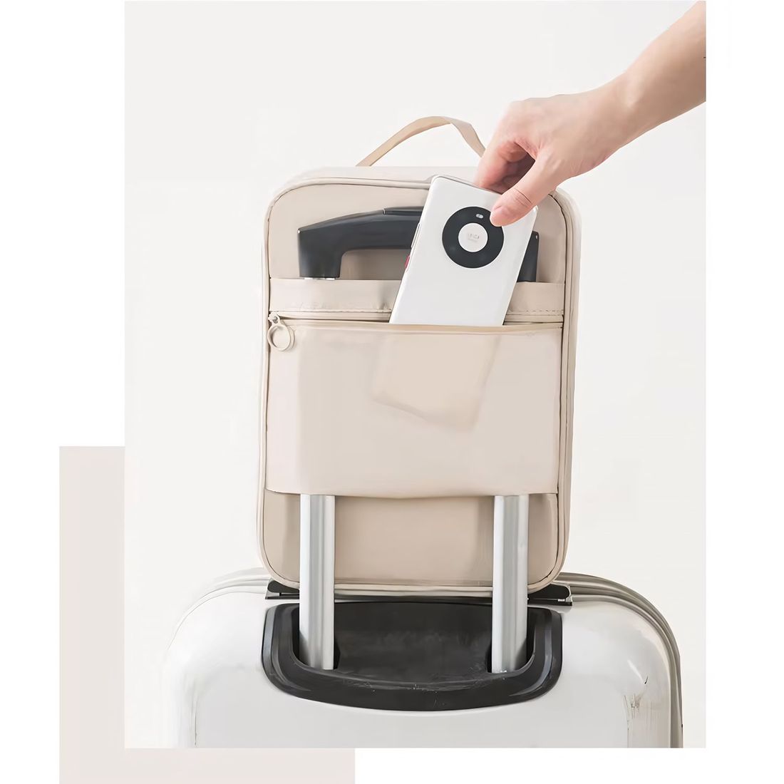 Kit de Malas de Viagem 10kg e 32 kg Amsterdam, Porta Sapato e Kit Organizador Bege