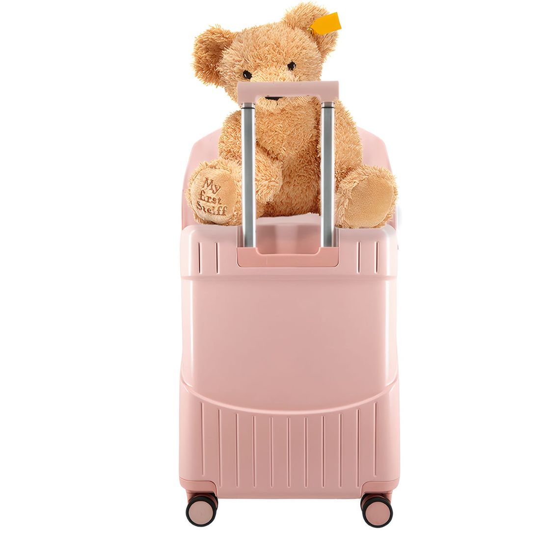 Kit Mala de Assento Grécia Media 23 kg Rosa, Bolsa Confort e Tag Good Travel Rosa