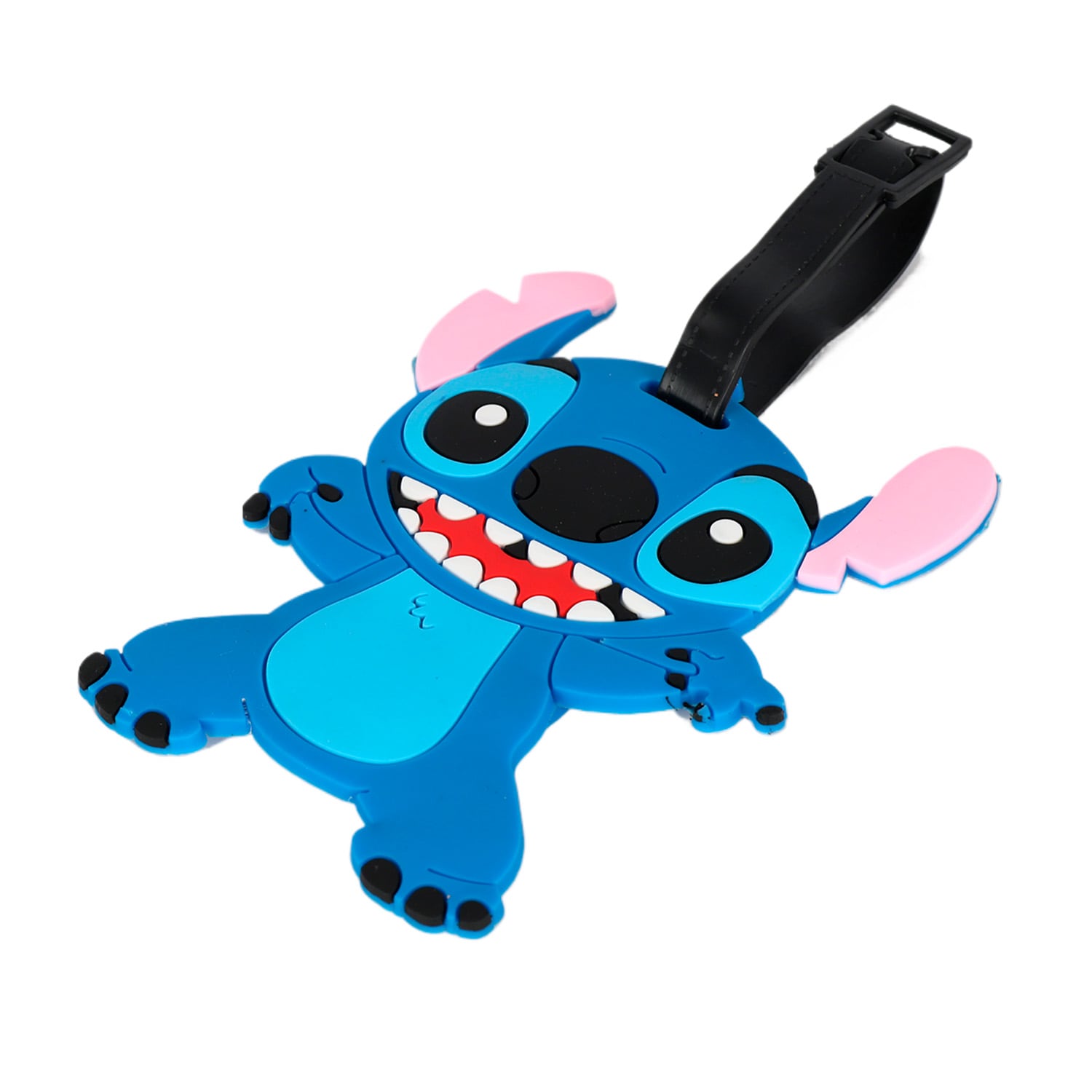 Tag Identificador de Bagagem para Malas de Viagem em PVC Stitch Brincalhão Azul
