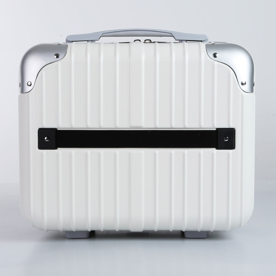 Conjunto Mala de Viagem Pequena de Bordo 10kg ABS Policarbonato com Expansor e Frasqueira Brasil Maloa Branco