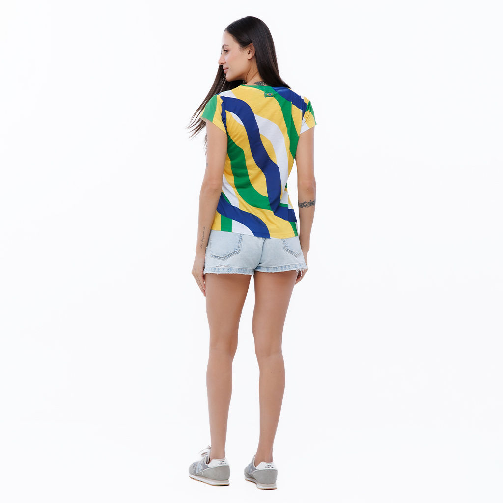 Blusa Florata Estampada Arara Brasil Cores