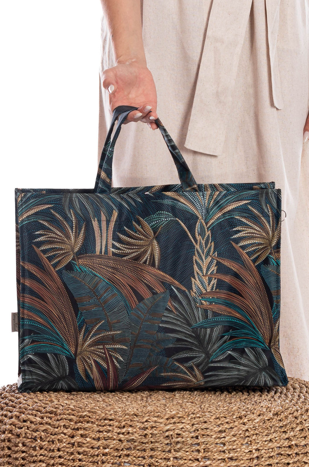 Bolsa Resort Estampada Onças Pontos de Luz