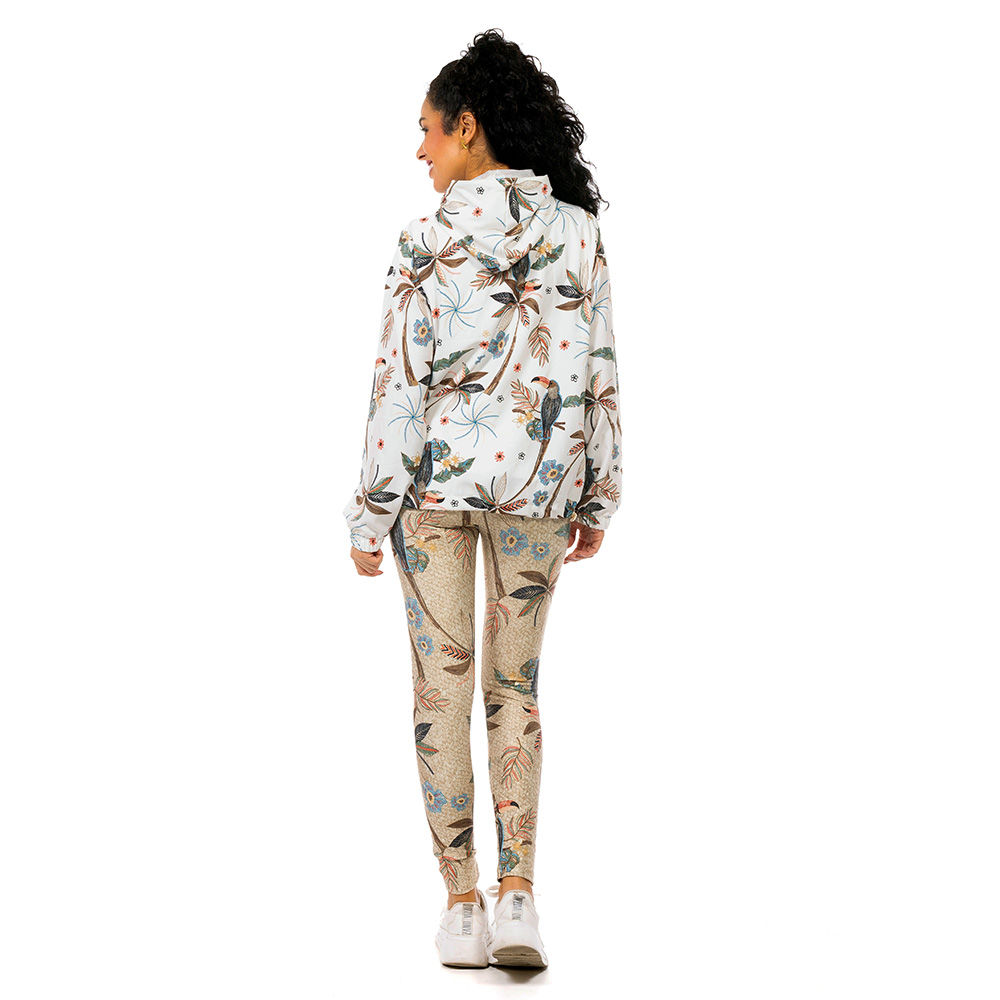 Calça Feminina Legging Estampada Tucaninhos Bordados