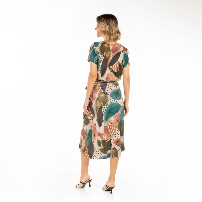 Blusa Atena Estampada Abstrato Traços