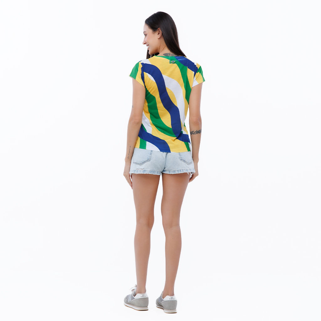 Blusa Florata Estampada Arara Brasil Cores
