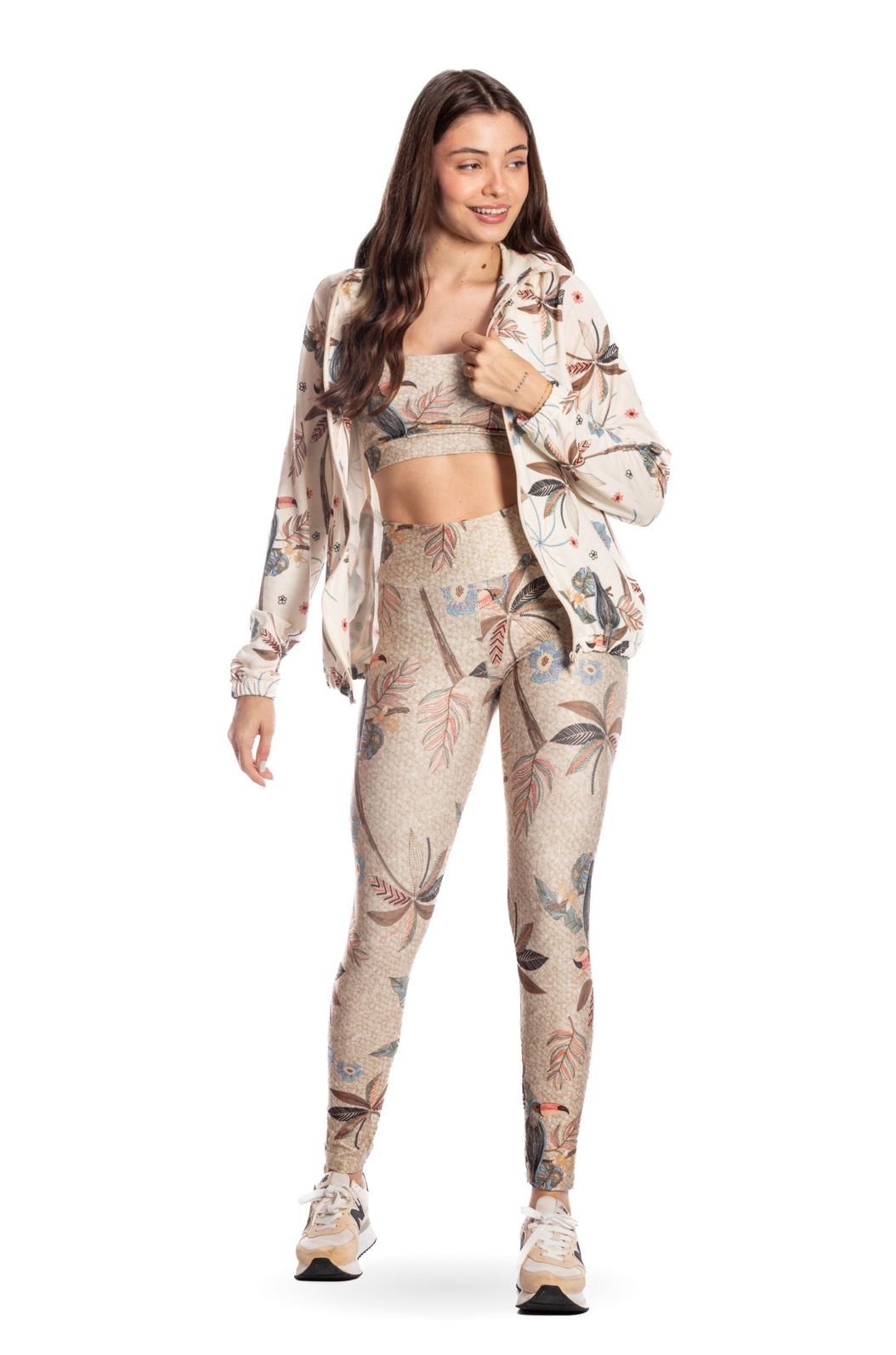 Calça Feminina Legging Estampada Tucaninhos Bordados