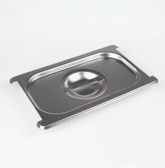 TAMPA P/ CUBA INOX GX 1/4 V 265X162 C/ RECORTE PARA ALCA