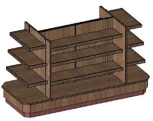GONDOLA - PRATELEIRA DE MDF - MOD CENTRAL - 1,80 X 0,90 X 1,28M C CANTOS CHANFRADOS C DUAS CABECEIRAS - CASTANHO DOURADO GONDOLA - PRATELEIRA DE MDF - MOD CENTRAL - 1,80 X 0,90 X 1,28M C CANTOS CHANFRADOS C DUAS CABECEIRAS - CASTANHO DOURADO