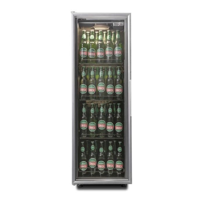 CERVEJEIRA VERTICAL CVA200 220V PRETA PORTA DIREITA ALUMINIO