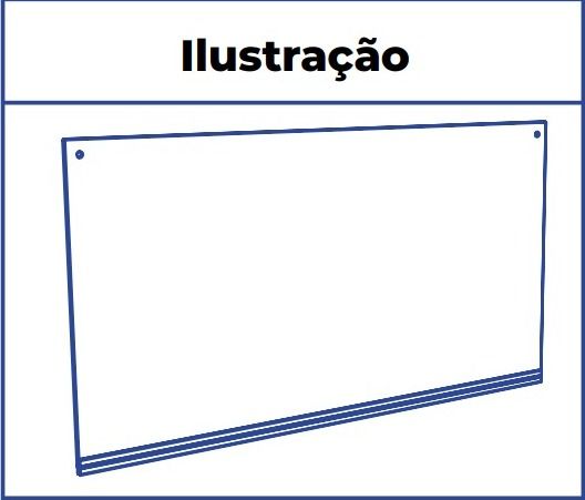 VIDRO INCOLOR 6MM TEMP. RETO 833 X 427 2 FUROS - FRONTAL SC 224