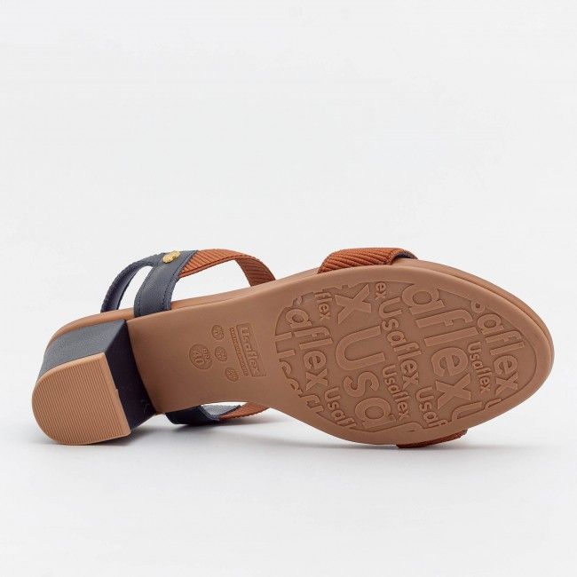 Sandália Usaflex Confortável com Salto Bloco Marinho Sandália Usaflex Confortável com Salto Bloco Marinho