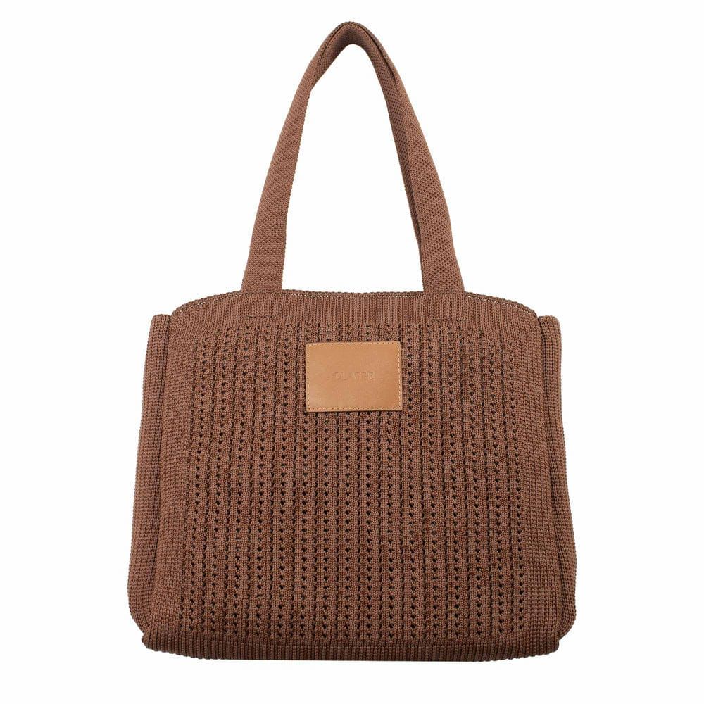 Bolsa Quadrada em Crochê Tostado Bolsa Quadrada em Crochê Tostado