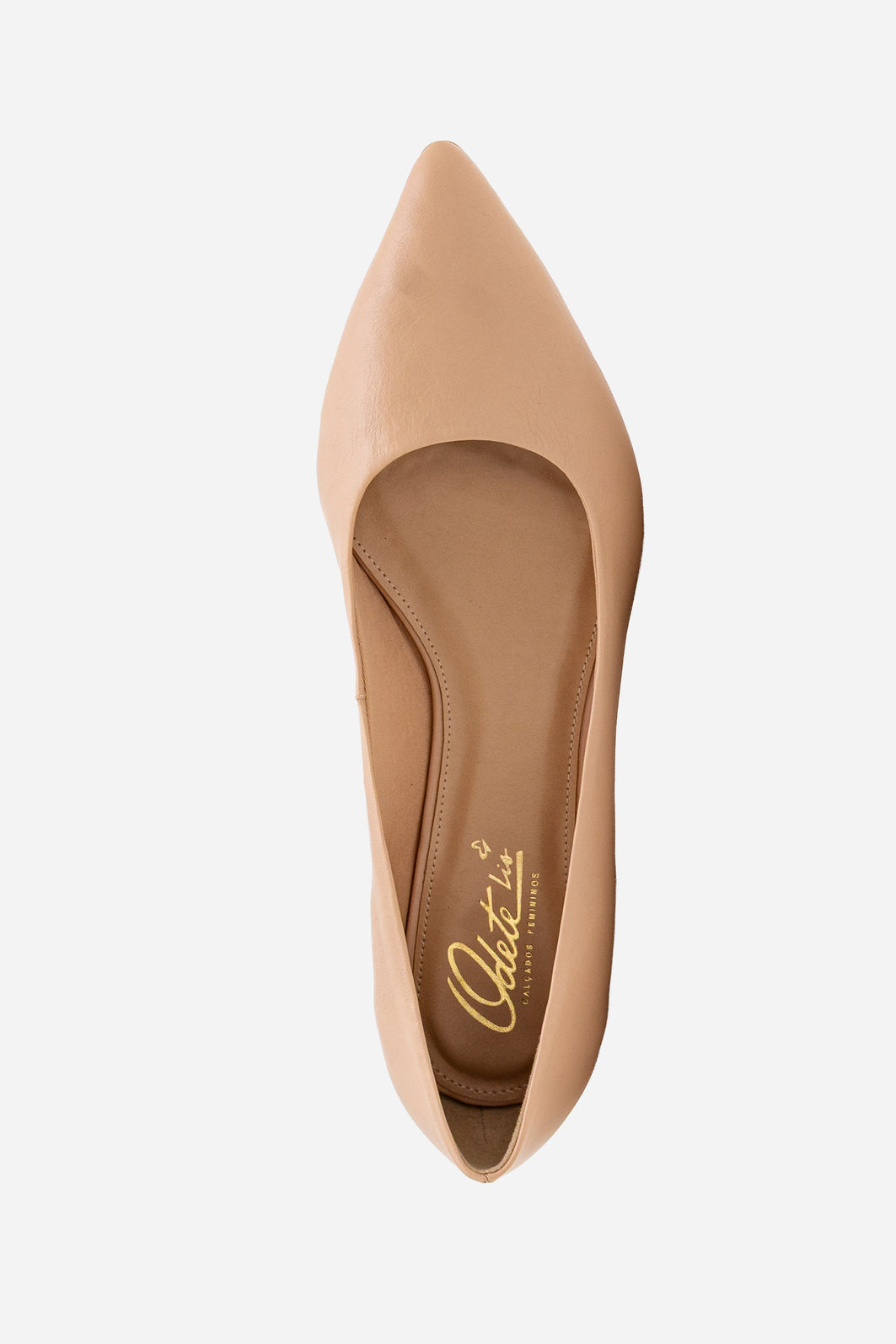 Sapatilha em Couro Elegante Amêndoa Sapatilha em Couro Elegante Amêndoa