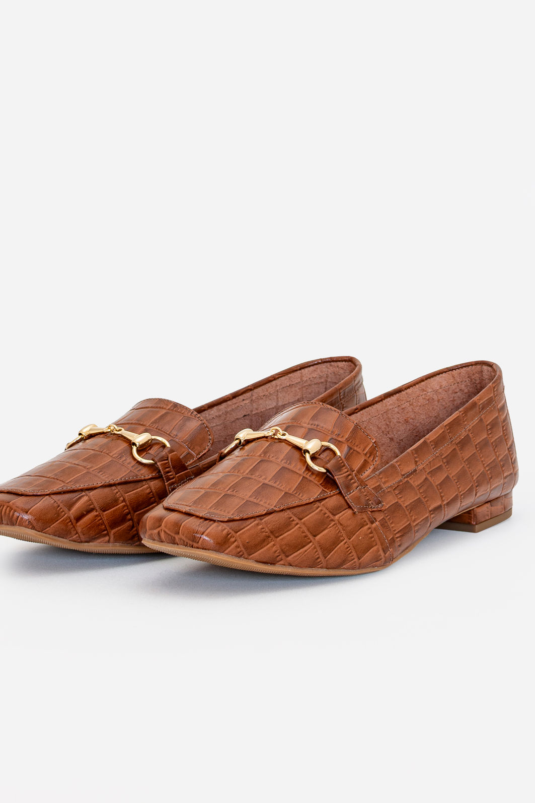 Mocassim em Couro Croco Tostado Mocassim em Couro Croco Tostado